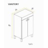 BUONA VANITORIO 50CM CLASSIC BLANCO