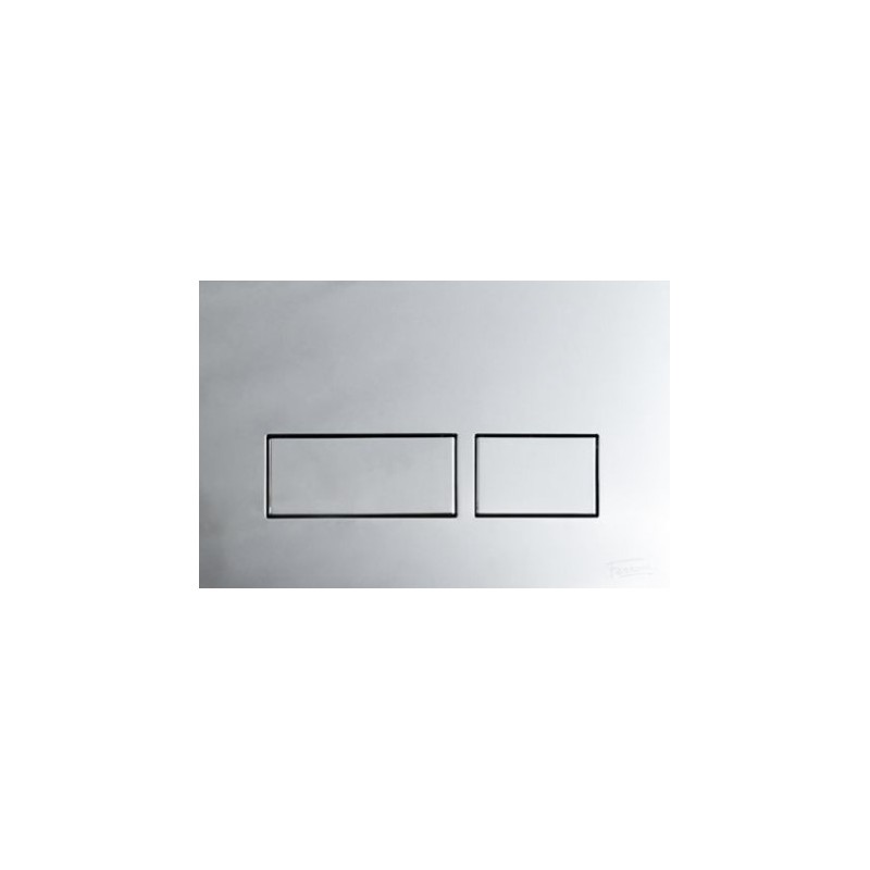 FERRUM TAPA DOBLE TECLA RECTANGULAR CHICA NIQUEL