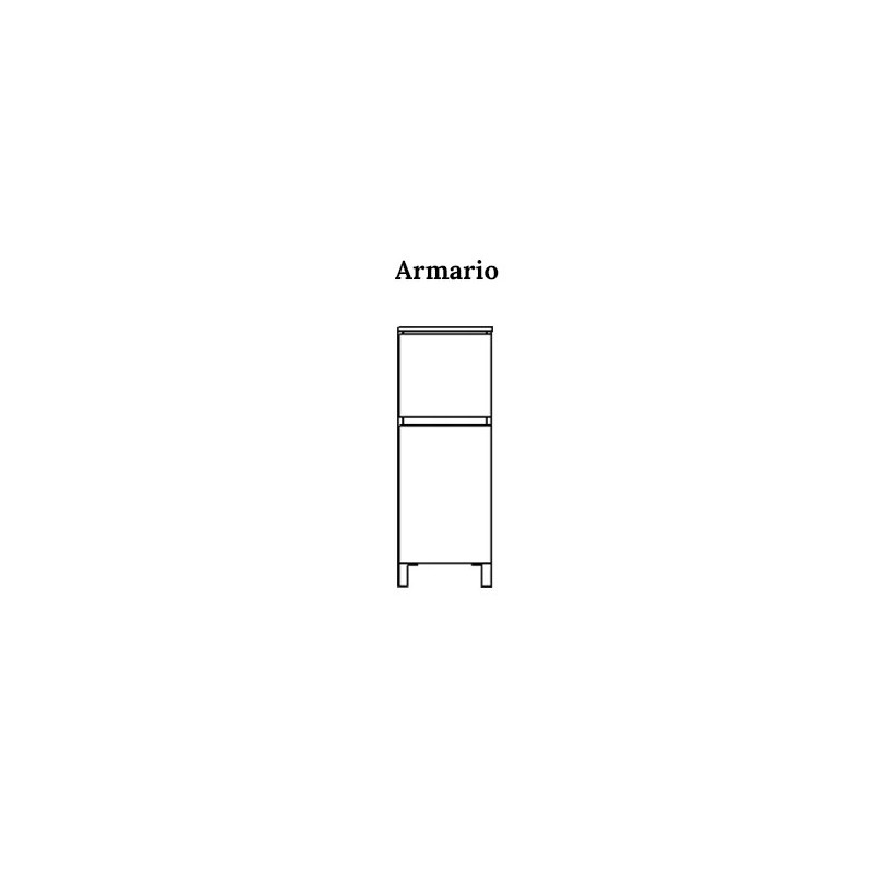 BUONA ARMARIO (40CM) SILVER BLANCO TEXTURADO