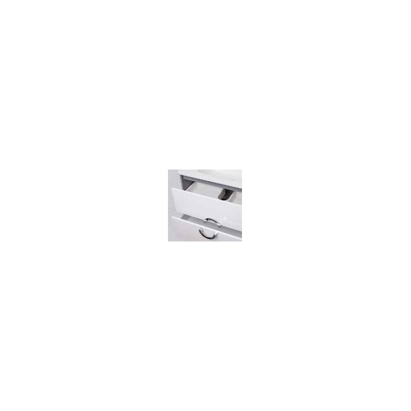 CAMPI VANITORIO 80CM COLGANTE CIRCLE BLANCO/GRIS CON MESADA 3AGUJEROS
