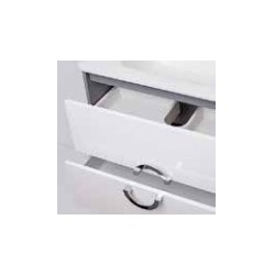 CAMPI VANITORIO 60CM COLGANTE CIRCLE BLANCO/GRIS CON MESADA 1AGUJERO