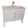 CAMPI VANITORIO 100CM DECK BLANCO CON MESADA 3AGUJEROS