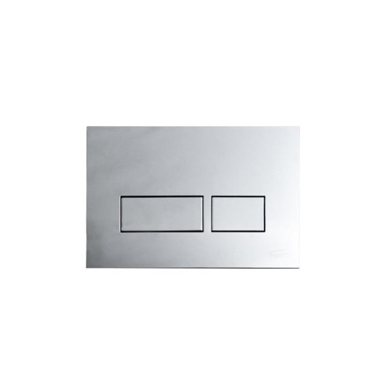 FERRUM TAPA DOBLE TECLA RECTANGULAR CHICA CROMO